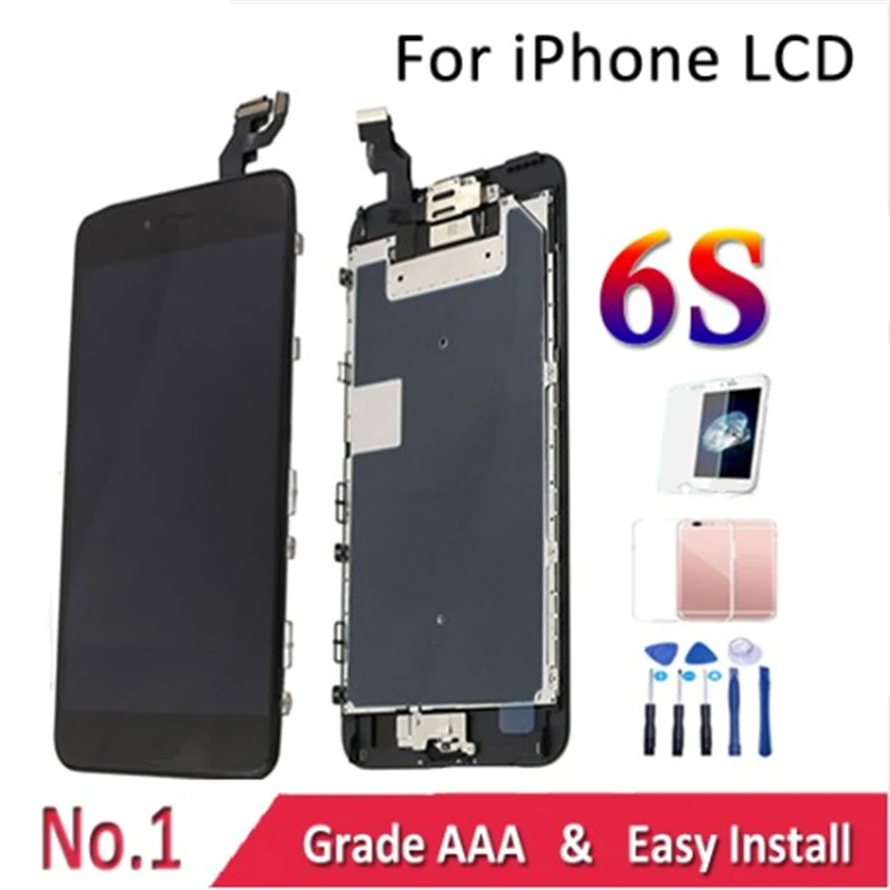 Top quality Black Color For iPhone 6S Full Set 4.7" LCD Display Digitizer+Camera+Home Button+3D Touch Screen+3 Free Gifts
Top quality Black Color For iPhone 6S Full Set 4.7" LCD Display Digitizer+Camera+Home Button+3D Touch Screen+3 Free Gifts