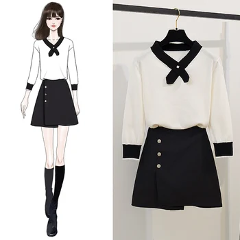 Spring Bead Knitted 3/4 Sleeve Sweater Top A-line Mini Skirt Brief Casual Two Piece Sets Suits Dress
Spring Bead Knitted 3/4 Sleeve Sweater Top A-line Mini Skirt Brief Casual Two Piece Sets Suits Dress
