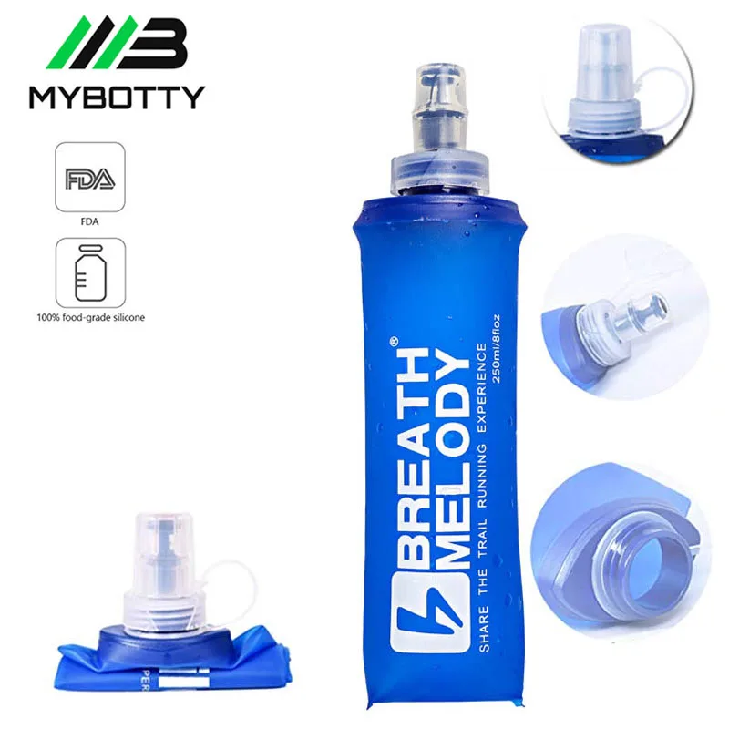 Фото MYBOTTY 550 мл силиконовая бутылка для воды Портативная Складная - купить
