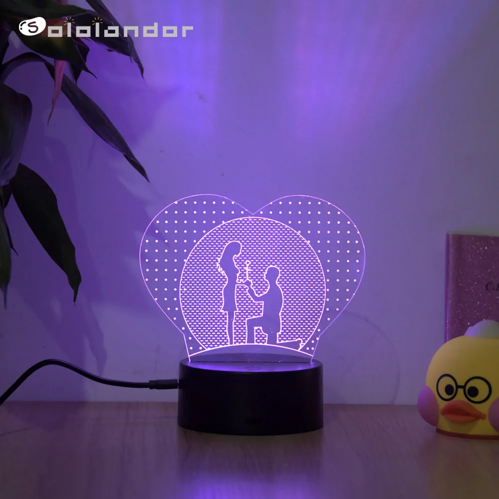 Valentines Day Gift 3D Lamp LED Night Light 7 Colors Table Lamp Home Decor Bulb Touch Sensor Luminarias for Wife Gift Dropship
Valentines Day Gift 3D Lamp LED Night Light 7 Colors Table Lamp Home Decor Bulb Touch Sensor Luminarias for Wife Gift Dropship