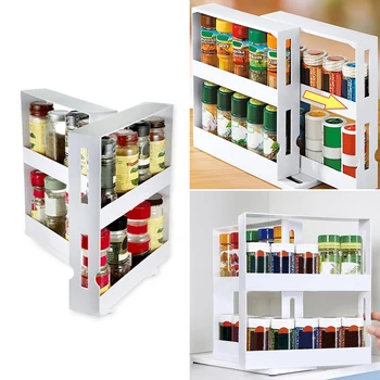 Multi-Function Kitchen Jars Spice Organizer Rack Rotating Storage Shelf Slide Cabinet Cupboard Organizer Kitchen Storage Rack
Multi-Function Kitchen Jars Spice Organizer Rack Rotating Storage Shelf Slide Cabinet Cupboard Organizer Kitchen Storage Rack