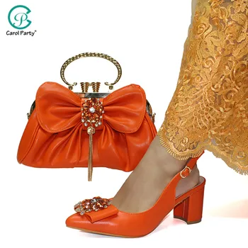 New Orange Color Italian Design Shoes And Bag Set To Match Nigerian Party Shoes With Matching Bags Set with Shinning Crystal
New Orange Color Italian Design Shoes And Bag Set To Match Nigerian Party Shoes With Matching Bags Set with Shinning Crystal