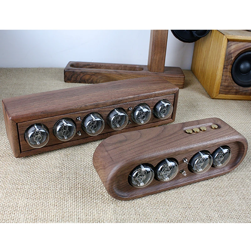 4-digit/6-bit glow tube clock black walnut solid wood case QS30 SZ8 retro Digital Tube Clock
4-digit/6-bit glow tube clock black walnut solid wood case QS30 SZ8 retro Digital Tube Clock