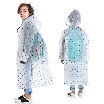 Yuding Kids Raincoat Outdoors Hooded Kindergarten Boys Girl Pupil Protective Waterproof Poncho Children Raincoats with Schoolbag