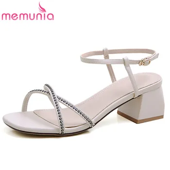 MEMUNIA 2020 plus size 33-43 women sandals buckle crystal fashion summer square high heel sandals ladies casual shoes 
MEMUNIA 2020 plus size 33-43 women sandals buckle crystal fashion summer square high heel sandals ladies casual shoes