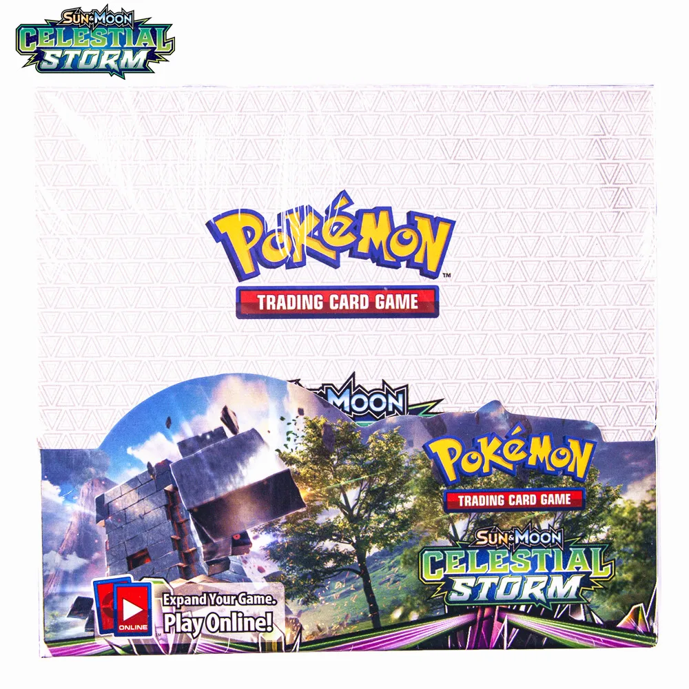 324 Cards Pokemon TCG: Sun & Moon Celestial Storm 36-Pack Booster Box Trading Card Game Kids Collection Toys
324 Cards Pokemon TCG: Sun & Moon Celestial Storm 36-Pack Booster Box Trading Card Game Kids Collection Toys