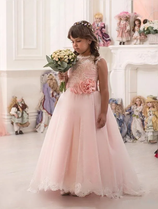 princess-pink-flower-girl-dresses-for-weddings (1)