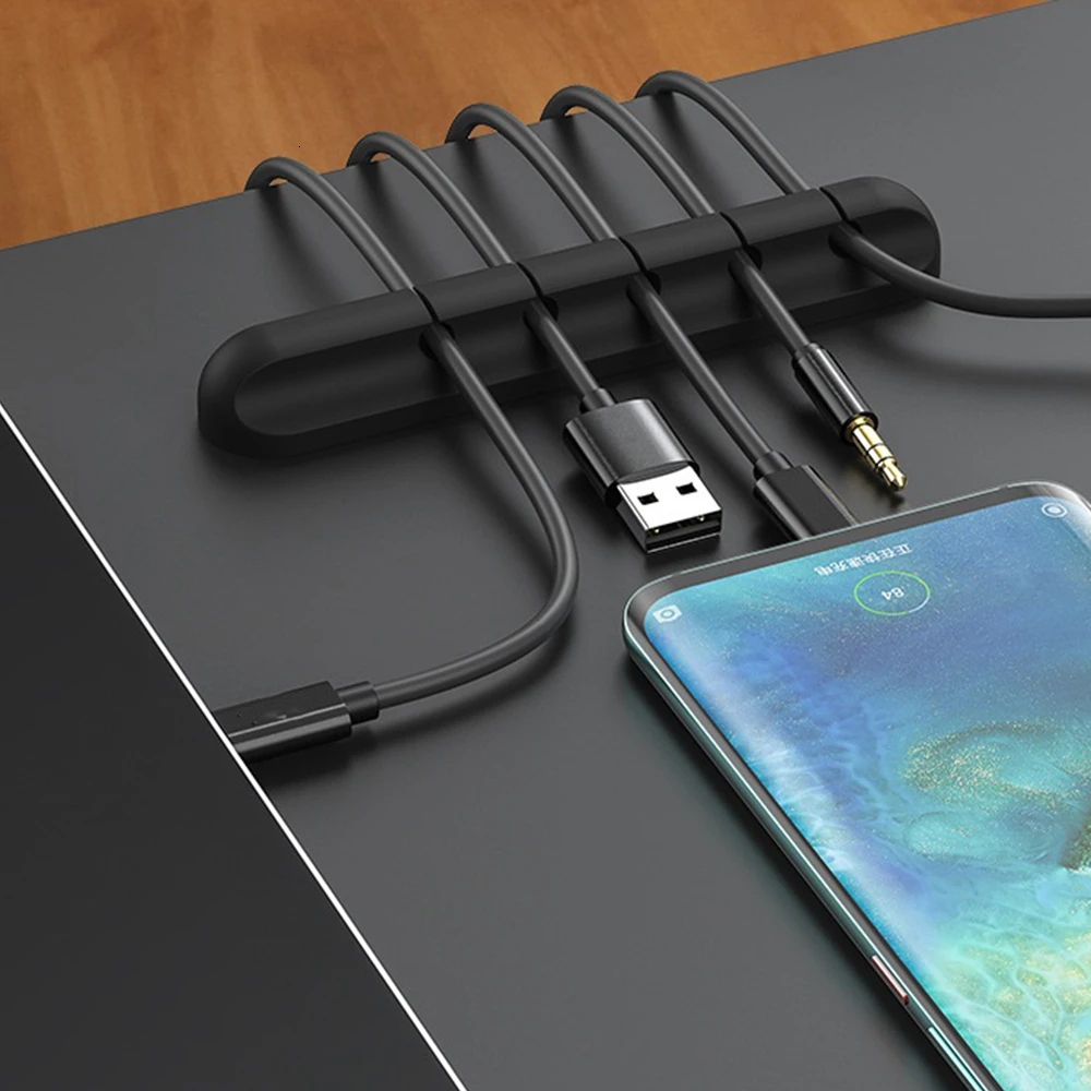 Cable Charger Protector Organizer Silicone USB Cable Winder Desktop Tidy Management Clips Cable Holder For Mouse Headphone Wire
Cable Charger Protector Organizer Silicone USB Cable Winder Desktop Tidy Management Clips Cable Holder For Mouse Headphone Wire