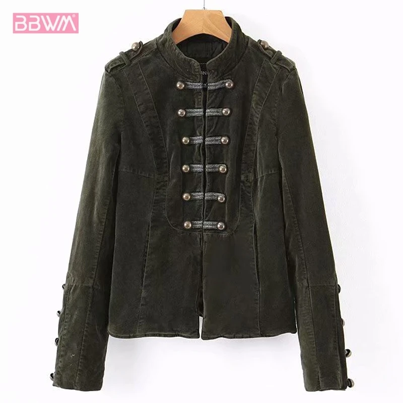 Neck, Smooth Military Style Military Wind Velvet Button Sport Women's Overcoat Loose Korean Women's Overcoat In Autumn 2019
Neck, Smooth Military Style Military Wind Velvet Button Sport Women's Overcoat Loose Korean Women's Overcoat In Autumn 2019
