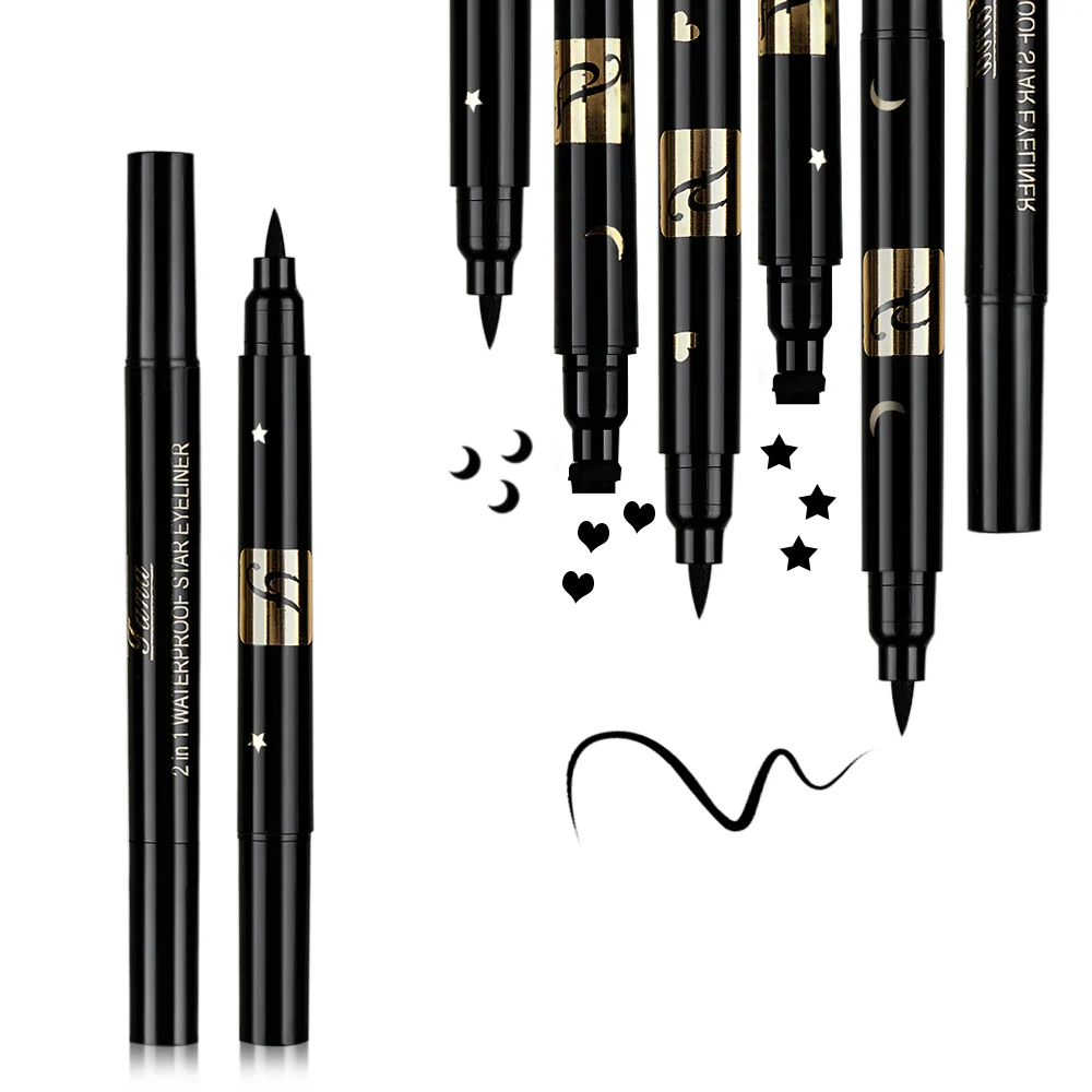 1PC Waterproof Double HeadSeal Liquid Eyeliner Pen Star Moon Stamp Shaped Extreme Black Long-lasting Eye Cosmetic Makeup Tools
1PC Waterproof Double HeadSeal Liquid Eyeliner Pen Star Moon Stamp Shaped Extreme Black Long-lasting Eye Cosmetic Makeup Tools