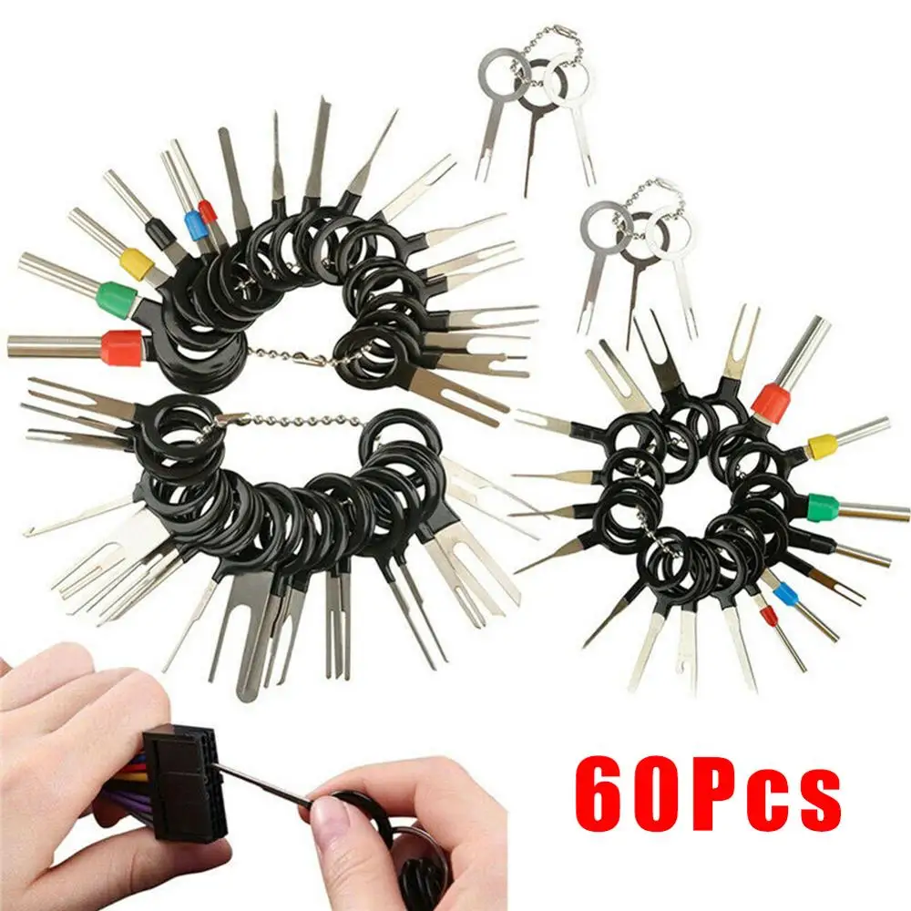 60pcs/set Automotive Plug Terminal Remove Tool Set Key Pin Car Electrical Wire Crimp Connector Extractor Kit Accessories
60pcs/set Automotive Plug Terminal Remove Tool Set Key Pin Car Electrical Wire Crimp Connector Extractor Kit Accessories