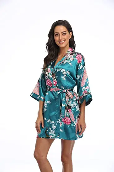 2015 Silk Kimono Robe Bathrobe Women Satin Robe Robe Longue Femme For Women Night Sexy Robes Night Grow For Bridesmaid Summer 2015 Silk Kimono Robe Bathrobe Women Satin Robe Robe Longue Femme For Women Night Sexy Robes Night Grow For Bridesmaid Summer