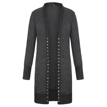 Women Cardigan Long Sleeve Button Solid Color Slim Long Coat Women WindCoat Autumn Casual Knitted Female Coats
Women Cardigan Long Sleeve Button Solid Color Slim Long Coat Women WindCoat Autumn Casual Knitted Female Coats