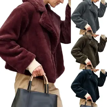 Winter Solid Color Women Thick Faux Fur Turn Down Collar Long Sleeve Jacket Coat
Winter Solid Color Women Thick Faux Fur Turn Down Collar Long Sleeve Jacket Coat