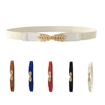 Ladies Slim Fashion Waist Belt Dress Access Thin Shiny Skinny Leather Women Thin Belt Elastic Leaf Elastic Belt Wild Girl's Belt
Ladies Slim Fashion Waist Belt Dress Access Thin Shiny Skinny Leather Women Thin Belt Elastic Leaf Elastic Belt Wild Girl's Belt