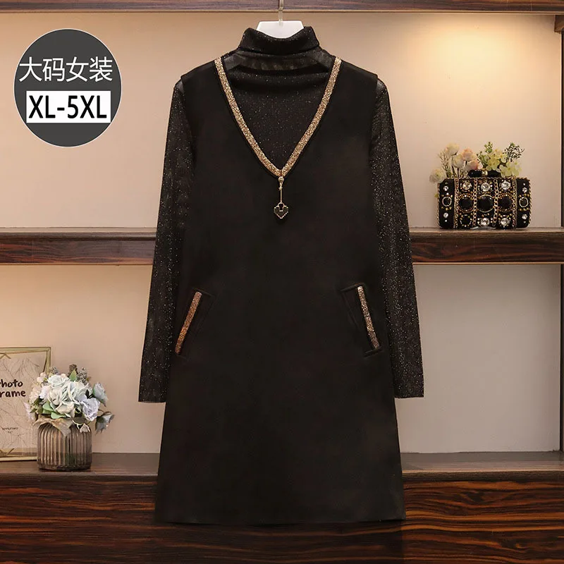 2019 Autumn And Winter New Style Large Size Dress Fat Mm Extra-large Fashion Slimming High Collar Microlens Base Shirt Vest Dres
2019 Autumn And Winter New Style Large Size Dress Fat Mm Extra-large Fashion Slimming High Collar Microlens Base Shirt Vest Dres