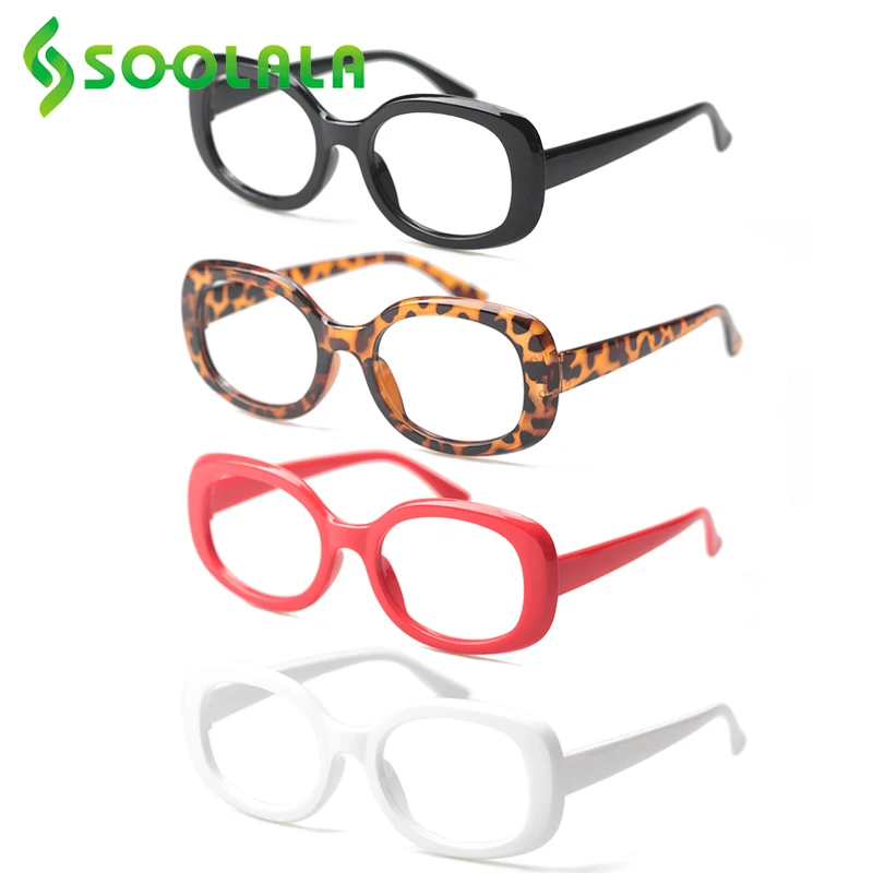 SOOLALA 4 Pairs Small Oval Anti Blue Light Reading Glasses Women Lightweight Flexble Readers Presbyopic Reading Glasses
SOOLALA 4 Pairs Small Oval Anti Blue Light Reading Glasses Women Lightweight Flexble Readers Presbyopic Reading Glasses