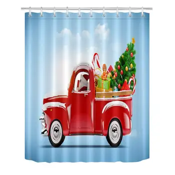 Christmas Shower Curtain Set Retro Pickup Truck Car Santa Claus Xmas Tree Gifts Bathroom Curtain Hooks Waterproof Polyester
Christmas Shower Curtain Set Retro Pickup Truck Car Santa Claus Xmas Tree Gifts Bathroom Curtain Hooks Waterproof Polyester