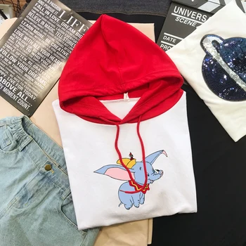 Men's Korean Loose Cartoon Flying Elephant Print Hooded Sweatshirt Autumn Winter New Fashion Contrast Color Letter Print Hoodies
Men's Korean Loose Cartoon Flying Elephant Print Hooded Sweatshirt Autumn Winter New Fashion Contrast Color Letter Print Hoodies