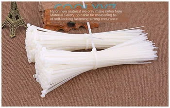 Self locking nylon binding band 4 * 200mm large binding band plastic buckle fastener binding line rope white / Black 50PCS
Self locking nylon binding band 4 * 200mm large binding band plastic buckle fastener binding line rope white / Black 50PCS