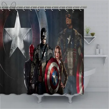 Popular Captain America Shower Curtain 3D Anime Waterproof Bathroom Curtain Polyester Fabric Bath Curtain Shower Decor Sets
Popular Captain America Shower Curtain 3D Anime Waterproof Bathroom Curtain Polyester Fabric Bath Curtain Shower Decor Sets