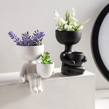 Home Decoration Ceramic Flower Fleshiness Pot Nordic Humanoid Shape Planter Balcony livingroom Desk Ornament Art
Home Decoration Ceramic Flower Fleshiness Pot Nordic Humanoid Shape Planter Balcony livingroom Desk Ornament Art