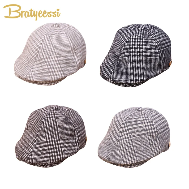 Vintage Baby Winter Hat for Boys Plaid Wool Baby Boy Hat Leather Lable Kids Boys Hat Autumn Spring Baby Beret Cap 2-5 Years
Vintage Baby Winter Hat for Boys Plaid Wool Baby Boy Hat Leather Lable Kids Boys Hat Autumn Spring Baby Beret Cap 2-5 Years