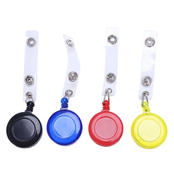 Set of 4 pcs Retractable Reel Badge holder YOYO Clip Snap Button ID Card Key 
Set of 4 pcs Retractable Reel Badge holder YOYO Clip Snap Button ID Card Key