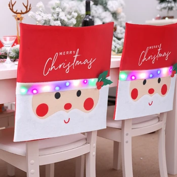 Christmas Santa Claus Dining Chair Cover Slipcovers with LED Light Holiday Party Decorations for Home Room
Christmas Santa Claus Dining Chair Cover Slipcovers with LED Light Holiday Party Decorations for Home Room