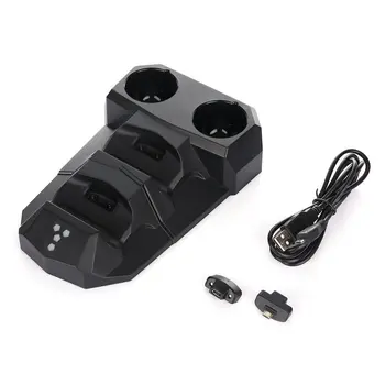 

4-in-1 USB Charging Dock with LED Light Dual Charger Dock Station for Playstation for PS3 Move for PS4 VR Controllers Holder