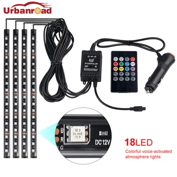 4pcs Car RGB LED Strip Multicolor Car RGB Atmosphere Floor Light Sound Active Function Interior Car Light Remote Control DC12V
4pcs Car RGB LED Strip Multicolor Car RGB Atmosphere Floor Light Sound Active Function Interior Car Light Remote Control DC12V
