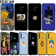 David escultura arte mona lisa retro ótimo estético van gogh estojo para samsung galaxy a6 a7 a8 a9 2018 a3 a5 nota 9 8 10 plus(China)