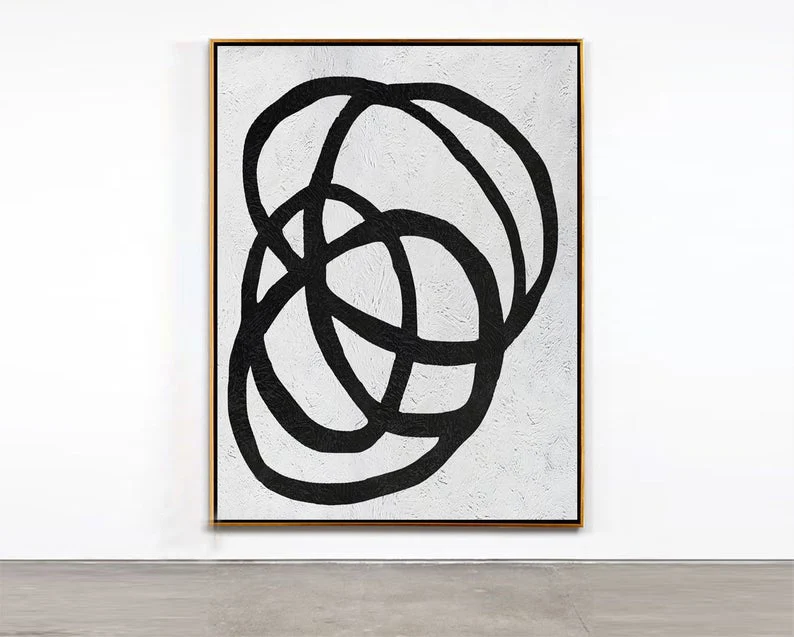 Geometric Painting Vertical Wall Art Large Modern Art Painting On Canvas, Minimalist Art Abstract Painting Black White
Geometric Painting Vertical Wall Art Large Modern Art Painting On Canvas, Minimalist Art Abstract Painting Black White