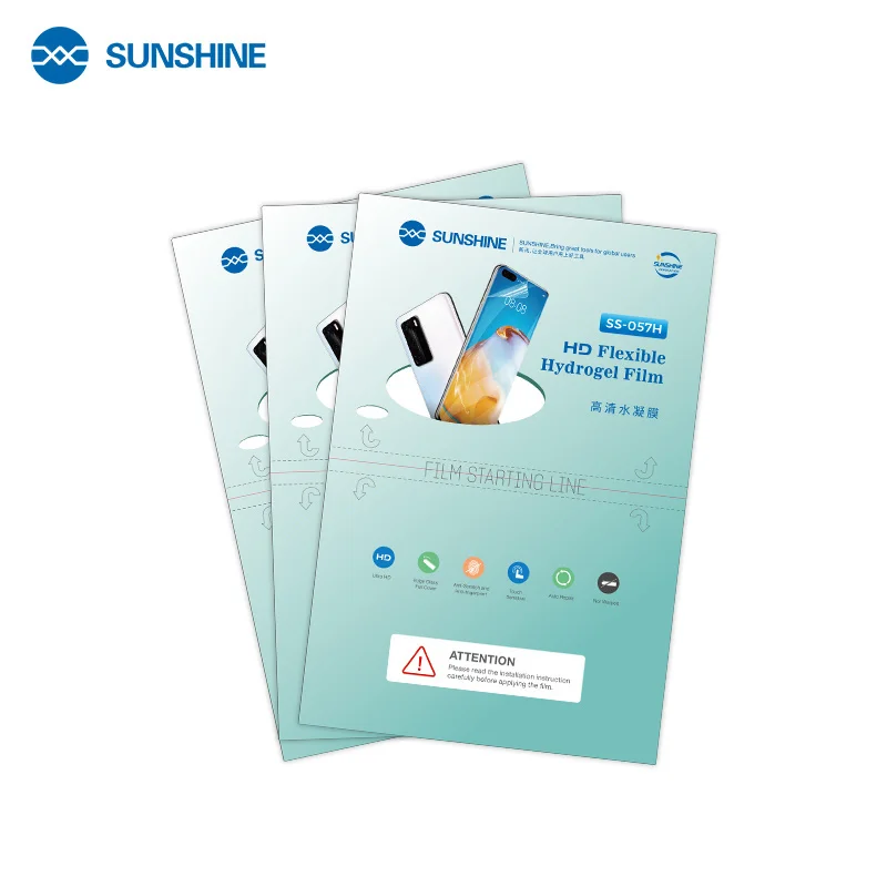 50pcs Sunshine HD Flexible Hydrogel Film SS-057H For SS-890C Series Auto Film Cutting Machine Mobile Phone Screen Front Film Cut
50pcs Sunshine HD Flexible Hydrogel Film SS-057H For SS-890C Series Auto Film Cutting Machine Mobile Phone Screen Front Film Cut