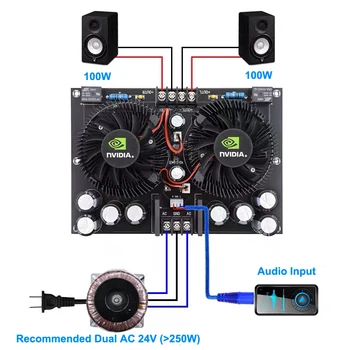 

2*100W TDA7293 Dual Channel Stereo Digital Power Audio Amplifier Board 12V-27V Class D HIFI DIY AMP