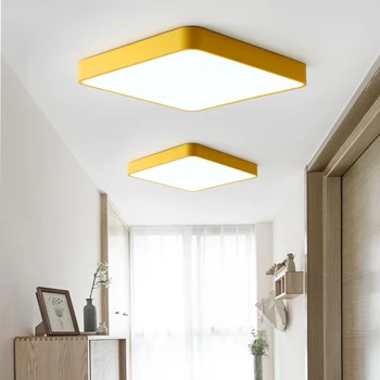 Rectangle Macaron Modern Led ceiling lights for Kids Living room Bedroom Kitchen AC85-265V Pink/Yellow Ceiling Lamp Fixtures 
Rectangle Macaron Modern Led ceiling lights for Kids Living room Bedroom Kitchen AC85-265V Pink/Yellow Ceiling Lamp Fixtures