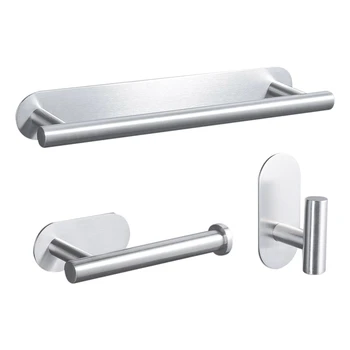 New Bathroom Hardware Set 3 Pcs Include Hand Towel Bar, Toilet Paper Holder and Robe Towel Hooks,Bathroom Accessories Kit
New Bathroom Hardware Set 3 Pcs Include Hand Towel Bar, Toilet Paper Holder and Robe Towel Hooks,Bathroom Accessories Kit