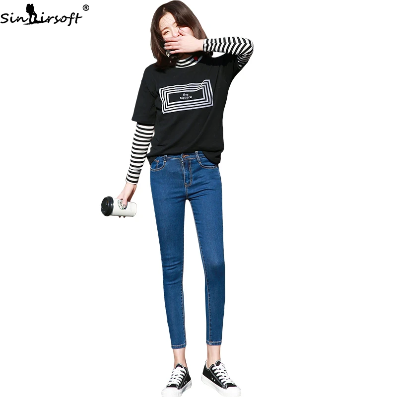 Women's Cotton High Waist Jeans Femme Four Seasons Regular New Thin Jeans Woman Fashion Casual Skinny Jeans Women Hot Sale
Women's Cotton High Waist Jeans Femme Four Seasons Regular New Thin Jeans Woman Fashion Casual Skinny Jeans Women Hot Sale