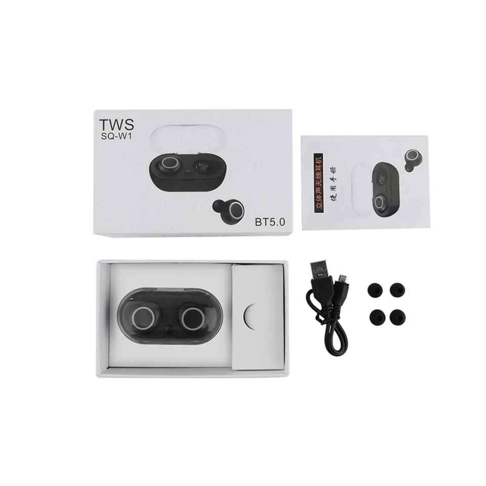 Wireless Earphones Bluetooth 5.0 Handsfree Headphone Stereo Headset sport Earbuds Earphone with Mic For iPhone Samsung Xiaomi