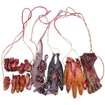 Halloween Horror Hanging Props Fake Dead Mouse Bat Broken Hands Feet for Halloween Party Decoration Haunted House Decor Props
Halloween Horror Hanging Props Fake Dead Mouse Bat Broken Hands Feet for Halloween Party Decoration Haunted House Decor Props