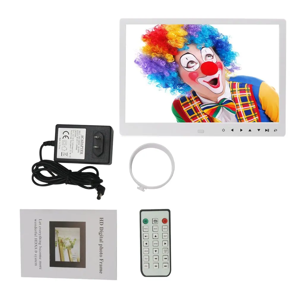 Digital Photo Frame 12 Inches Electronic Picture Frame Clock Calendar Remote Control Built-in Speaker Resolution 1280*800
Digital Photo Frame 12 Inches Electronic Picture Frame Clock Calendar Remote Control Built-in Speaker Resolution 1280*800
