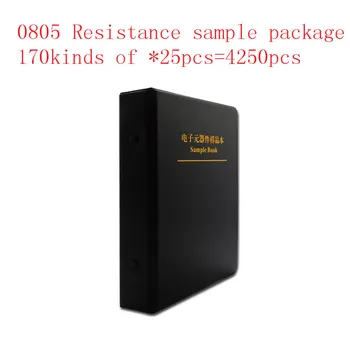SMD Resistor Assortment Kit Pack 1206 1% 0R-10M)170 Values*25pcs/each=total 4250pcs Resistance Component Package Sample Book 
SMD Resistor Assortment Kit Pack 1206 1% 0R-10M)170 Values*25pcs/each=total 4250pcs Resistance Component Package Sample Book