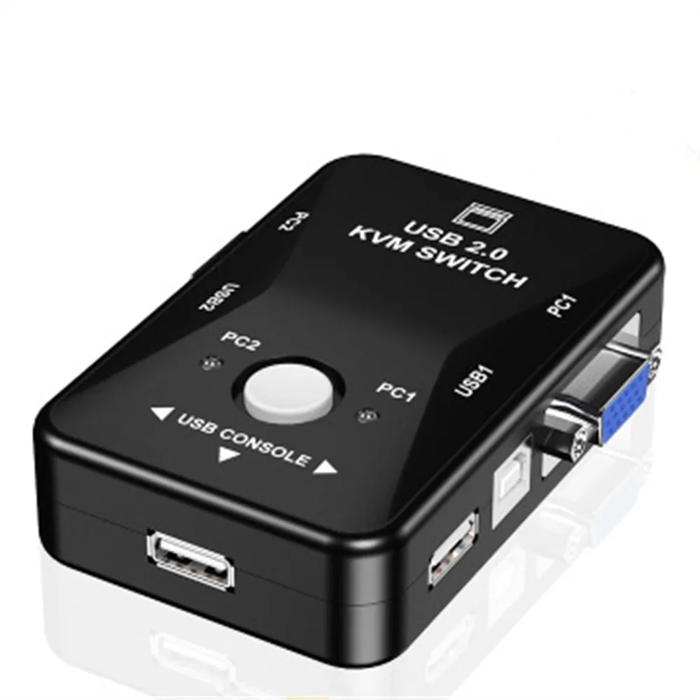 USB KVM Switch Switcher 2 Port VGA SVGA Switch Box USB 2.0 Mouse Switcher Keyboard 1920*1440 Vga Splitter Box Sharing Switch
USB KVM Switch Switcher 2 Port VGA SVGA Switch Box USB 2.0 Mouse Switcher Keyboard 1920*1440 Vga Splitter Box Sharing Switch