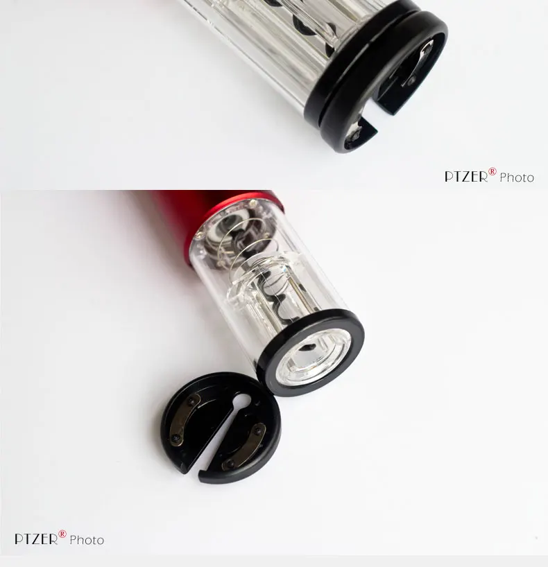 PTZER Electric Red Wine Opener With Foil Cutter Corkscrew Automatic Bottle Openers Set Kitchen Accessories Tools Gadgets LED