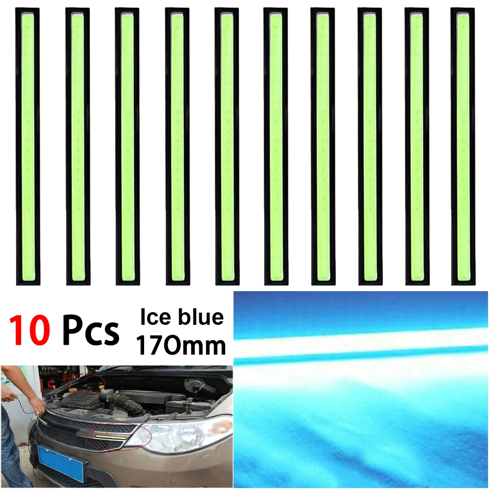 10pcs 3Colors Car LED Light Strip Parking Fog Bar Lamp Strip COB Daytime Running Light DC10V-12V Waterproof Fog Light 170mm
10pcs 3Colors Car LED Light Strip Parking Fog Bar Lamp Strip COB Daytime Running Light DC10V-12V Waterproof Fog Light 170mm