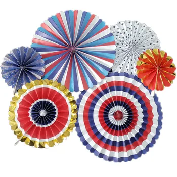 NICROLANDEE 6 pcs/Set Red Blue White Tissue Paper Fans Ndependence Day Theme Decoration Set
NICROLANDEE 6 pcs/Set Red Blue White Tissue Paper Fans Ndependence Day Theme Decoration Set