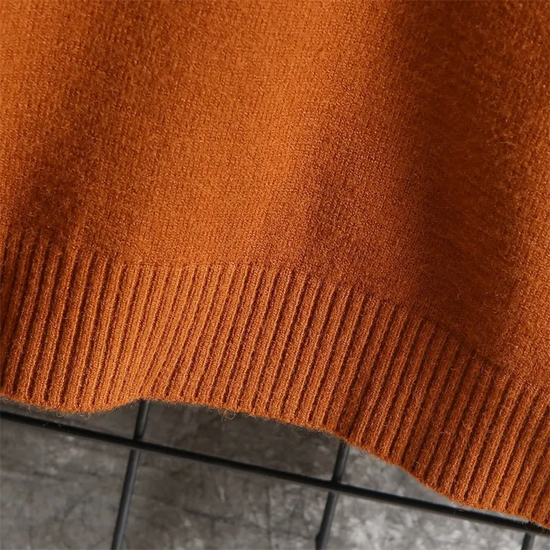 Mock-Neck Sweater Pullover Men Quality Turtlenck Men Pullover Male Autumn Winter Thick Turtle-neck Sweater Mens MuLS Brand 02