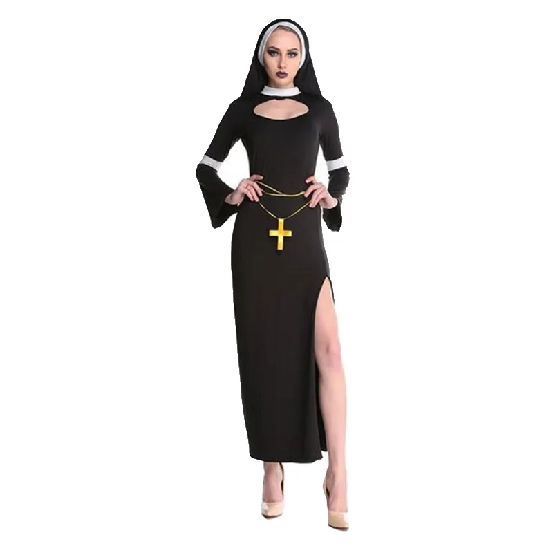 Костюм монашки Devil & Angel, чёрный, L DA_7087 sister L - Devil & Angel - Разные ролевые эротические костюмы - Купить