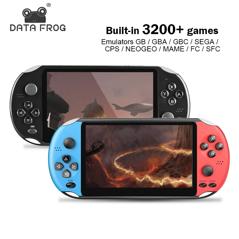 Data Frog 5 inch Mini Handheld Video Game Console Built-in 3200 Games Support for GB/CPS/FC Retro Arcade Game Console Support HD
Data Frog 5 inch Mini Handheld Video Game Console Built-in 3200 Games Support for GB/CPS/FC Retro Arcade Game Console Support HD