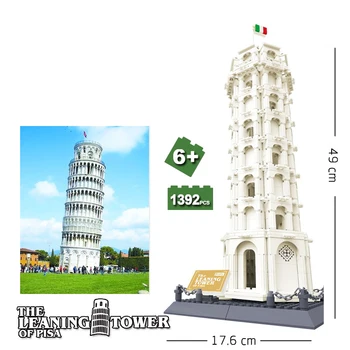 Wange 5214 Pisa Leaning Tower Building Block Structure Building Blocks Kids Educational Toy Wange Block Gift Toys For Children 
Wange 5214 Pisa Leaning Tower Building Block Structure Building Blocks Kids Educational Toy Wange Block Gift Toys For Children